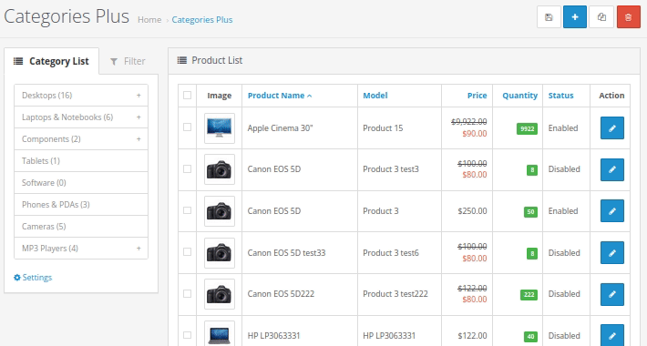 Categories Plus Admin Editor